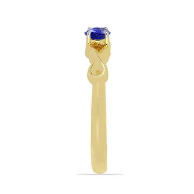 BUY 14K GOLD NATURAL TANZANITE GEMSTONE SINGLE STONE RING